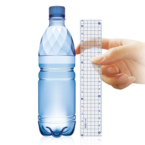 方眼定規 15cm ブルー