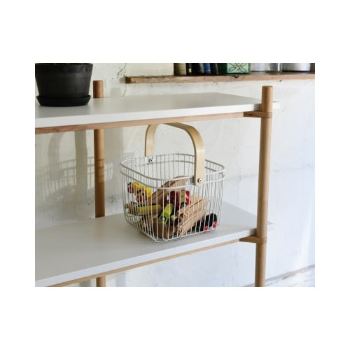 取っ手付バスケット WH 2個セット