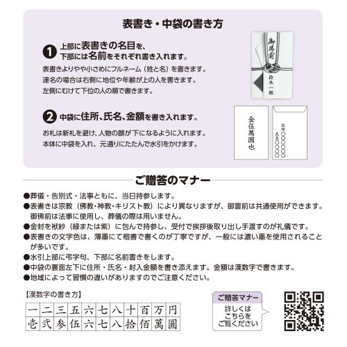 新金封 ひだ折 仏用 双銀黒七本 短冊 5枚入