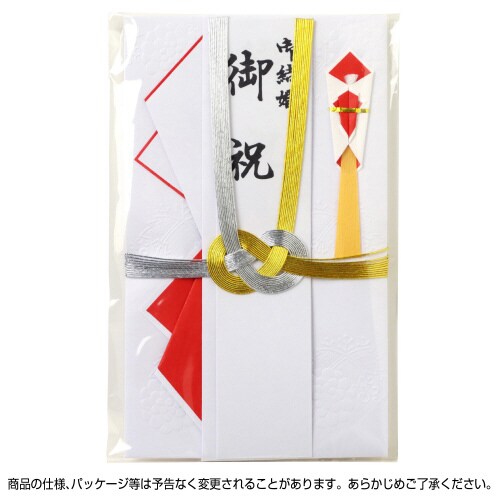 金封 ひだ折 金銀十本 赤 短冊 5枚入