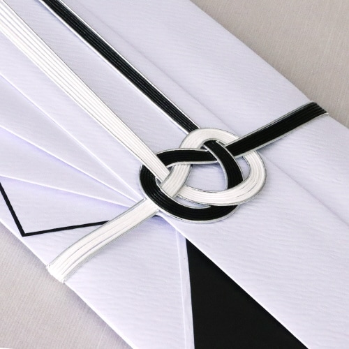 金封 ひだ折 黒白銀七本 5枚入