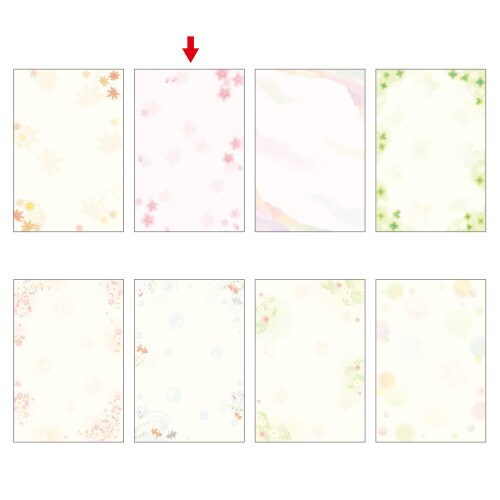 和柄用紙 和ごころ はがきサイズ 桜 5冊入
