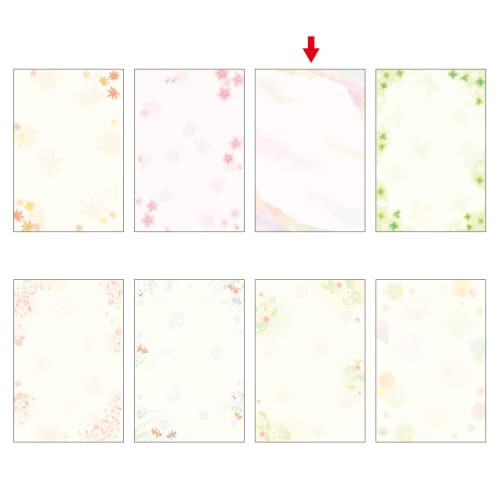 和柄用紙 和ごころ はがきサイズ 重ね和紙桃5冊入