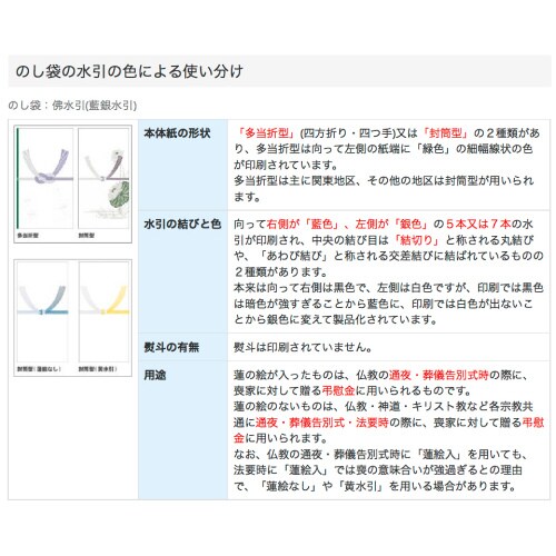 のし袋 百型 蓮 無字 上質紙 40冊入