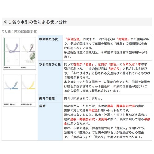 特上のし袋 万型 仏 御霊前 奉書紙 20冊入