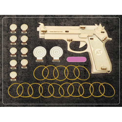 木製9連式輪ゴム銃