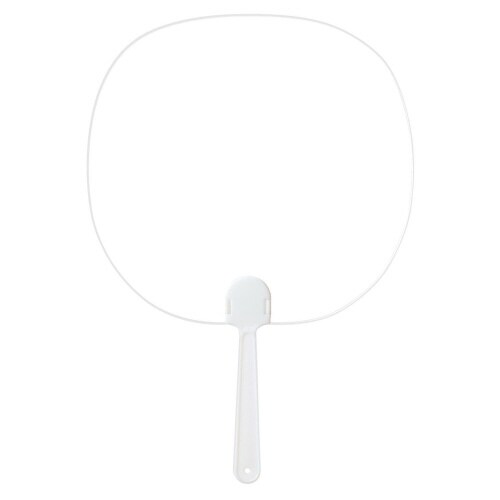 クリアうちわ白(ヘッダー袋入)