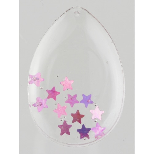 ホログラムグリッター星 3mm ピンク