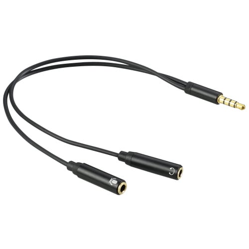 プラグピンマイク(オーディオ分配ケーブル付)