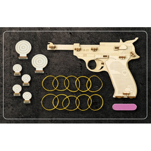 木製単発式輪ゴム銃