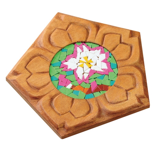 五角コースター プラモザイク付