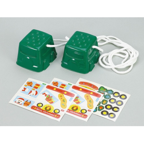 スタンプぽっくり サンタカー(シール)