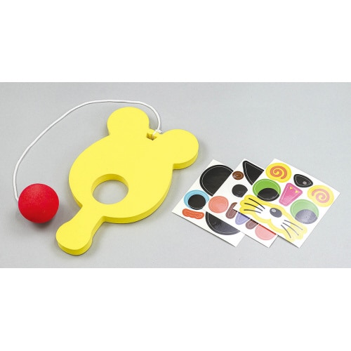 シールでアレンジ メイクフェイスけん玉