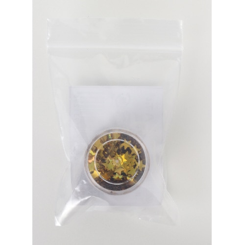 ホログラムグリッター星 5mm ゴールド