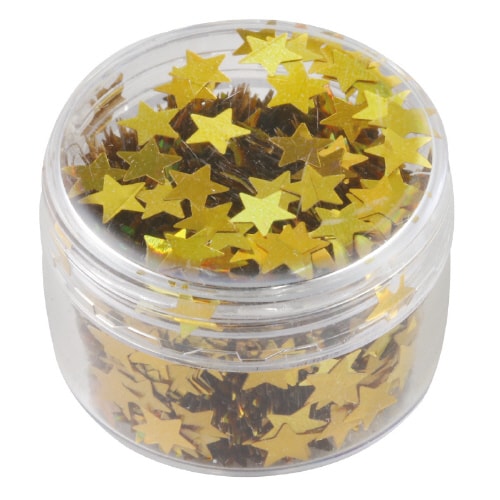 ホログラムグリッター星 5mm ゴールド