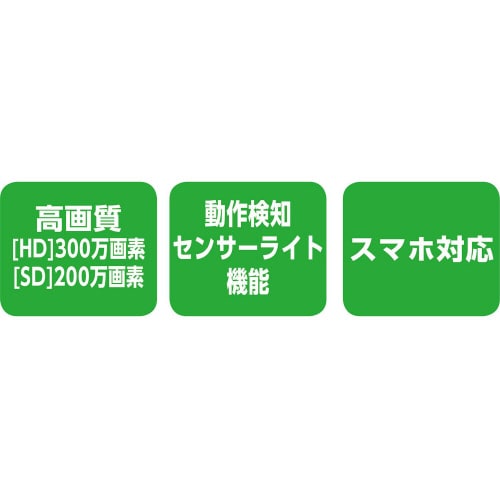 防犯カメラ 屋外タイプ(センサーライト付)