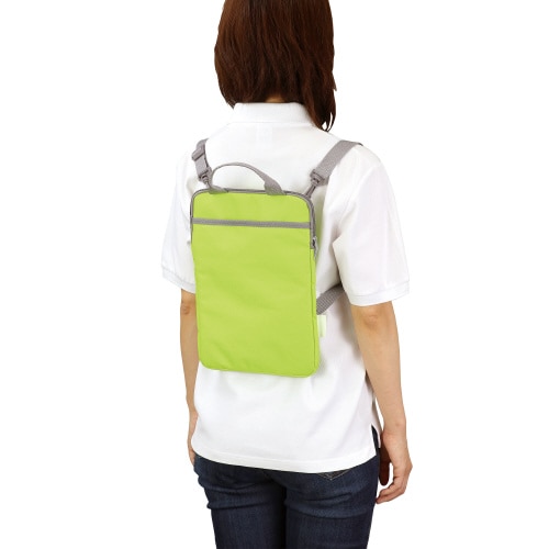 PCタブレット用クッションバッグ ライトグリーン