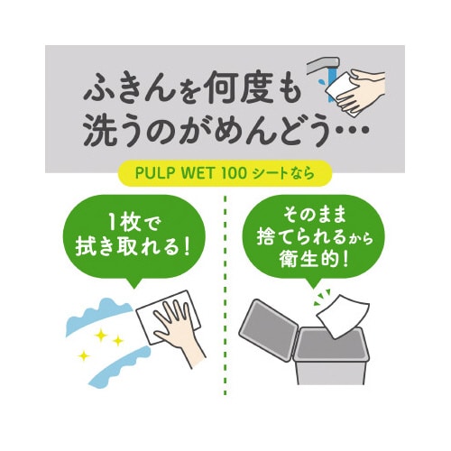 スコッティ 除菌アルコール パルプ100枚入×3