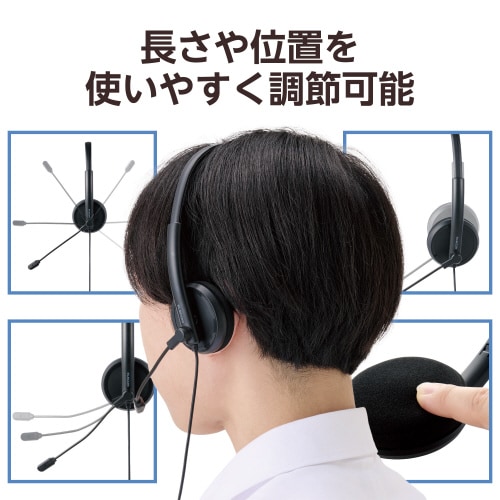 ヘッドホン 有線 USB 接続 オーバーヘッド