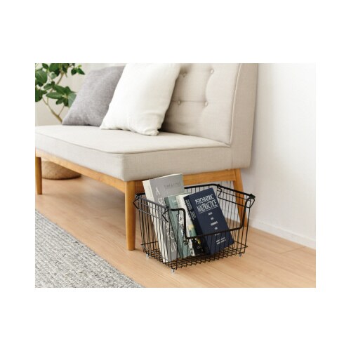 ワイヤーバスケットL BK 4個セット