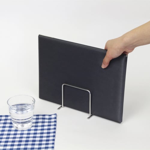 ステンレス製メニュースタンドシングルタイプ2台入