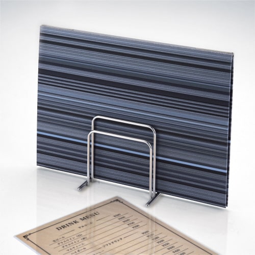 ステンレス製 メニュースタンド ダブルタイプ