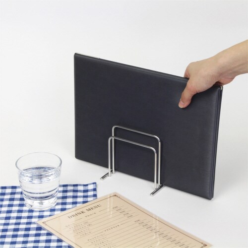 ステンレス製 メニュースタンド ダブルタイプ