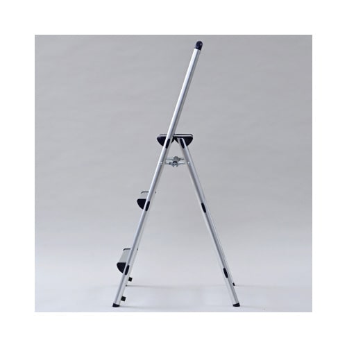 取っ手がついて開閉簡単 上枠付き踏み台3段