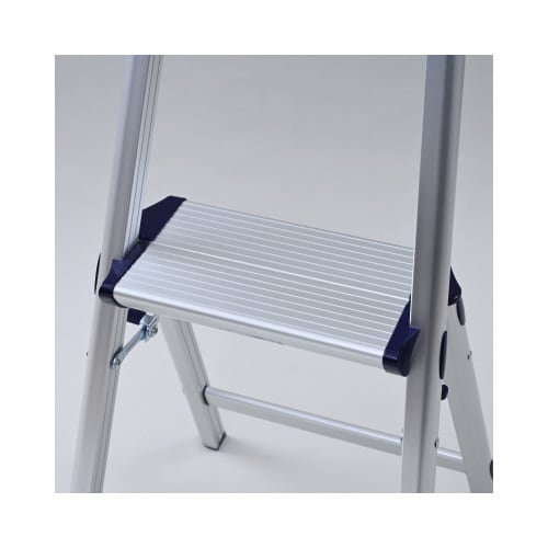 取っ手がついて開閉簡単 上枠付き踏み台3段