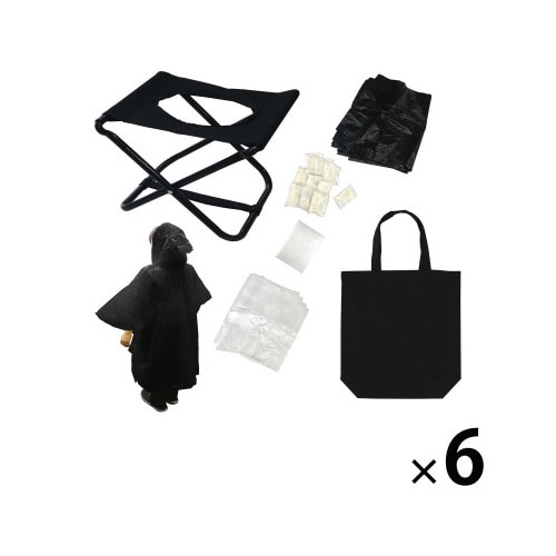 携帯トイレセット10回分+椅子付×6個セット