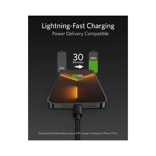 USB−C & ライトニング ケーブル 0.3m