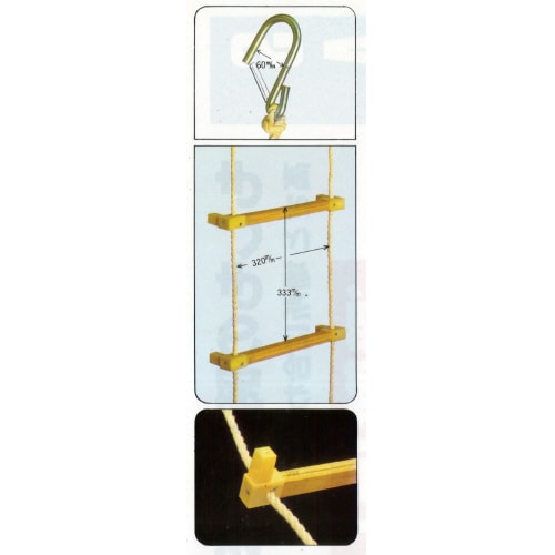 ヤツヤ式縄梯子大カギ付10m