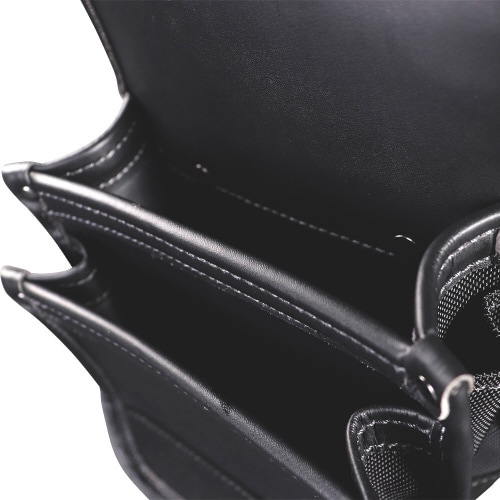 建築薄型腰袋2段(黒金)