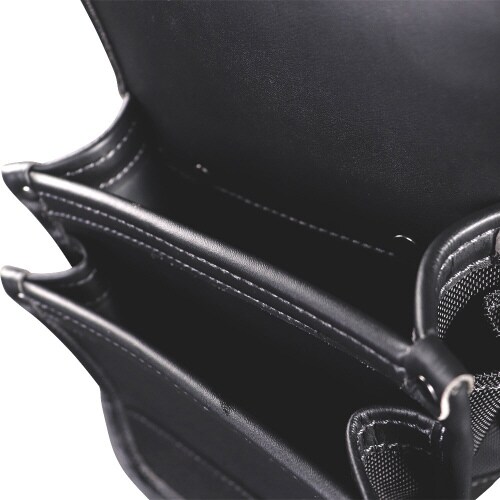 建築薄型腰袋3段(黒金)