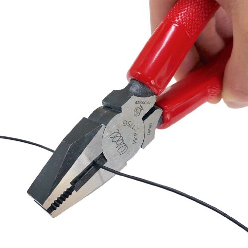 ペンチ絶縁グリップ付