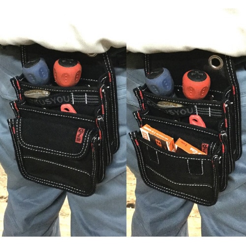 極匠小型腰袋三段フタ付