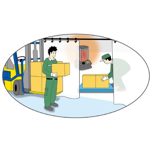 間仕切りシート/透明タイプ