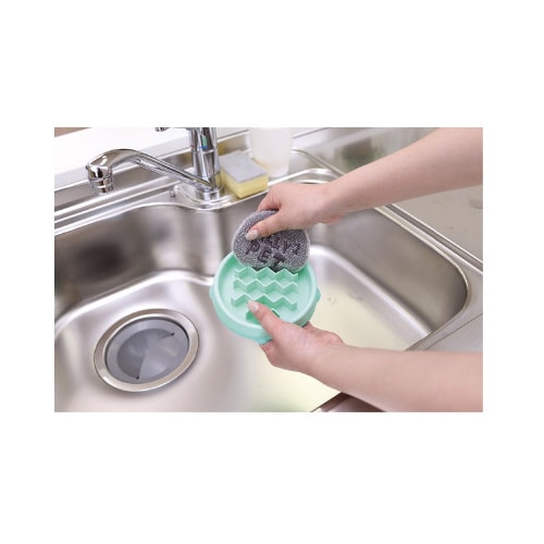 洗剤不要のペット用食器洗い グレー