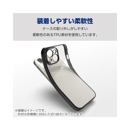 Galaxy S24 ソフトケース メタリック黒