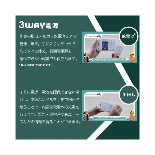 buddyポータブルラジオ・TV オリーブ