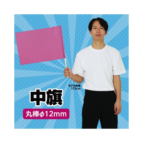 中旗 桃 旗:W50×H36cm 旗竿:57cm