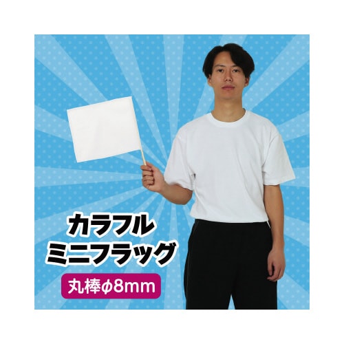 カラフルミニフラッグ 白