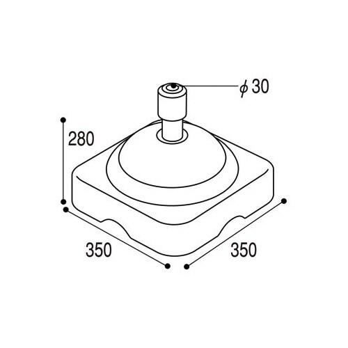 注水型ポールスタンド (10台セット)水色