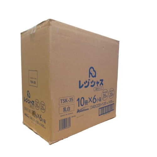 レジ袋西35号東20号乳白薄手100枚×60冊