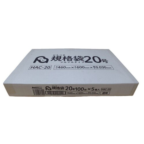 ひも付規格袋20号0.03厚透明100枚×10冊