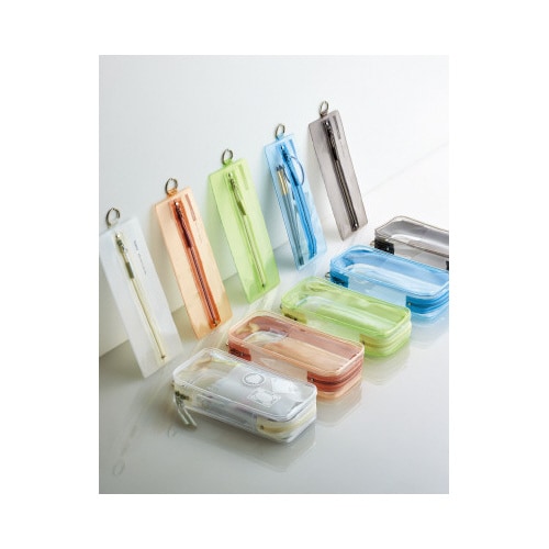 ラウンドジップペンケース モカブラウン