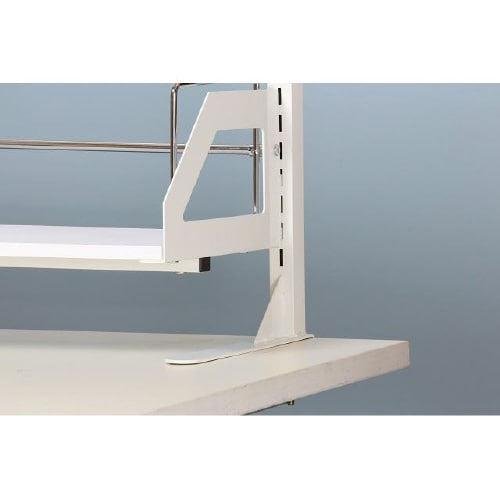 可動棚付クランプ式机上ラックW1200