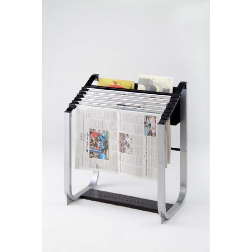 マガジンラック付き新聞掛