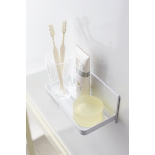 マグネットバスルームラック タワー ホワイト