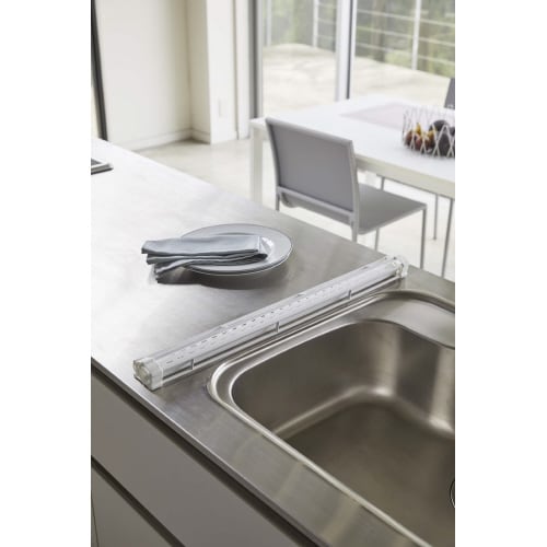 折り畳み水切り タワー トレー付き S ホワイト